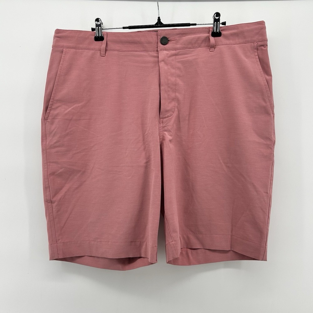 Faherty All Day Shorts Mens 36 OR 38 Faded Flag Pink Stretch Drawstring Hybrid